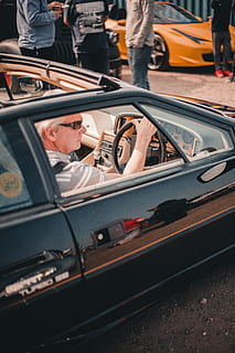 man in vehicle, person, human, automobile, transportation, car HD wallpaper