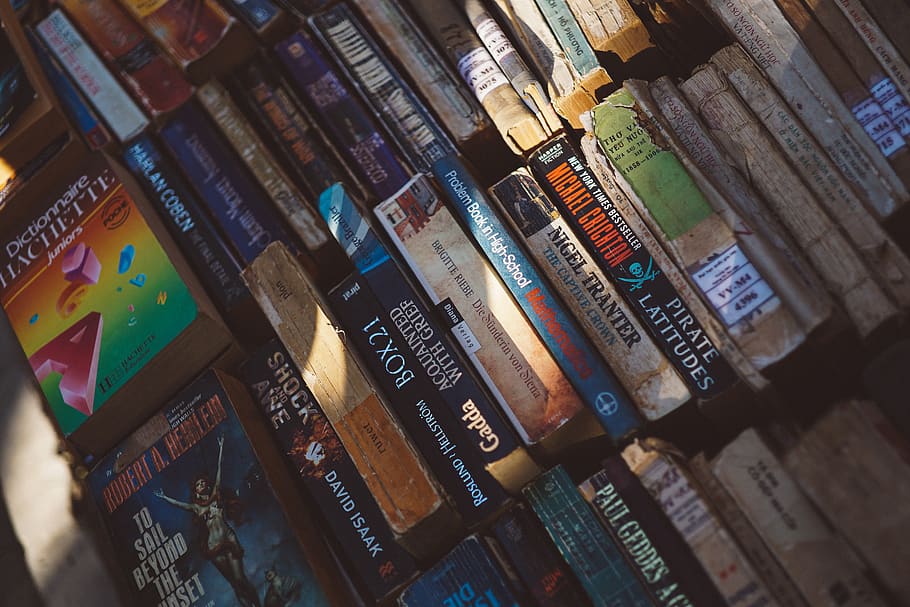 Pirate Latitudes Book, books, knowledge, novels, indoors, large group of objects HD wallpaper
