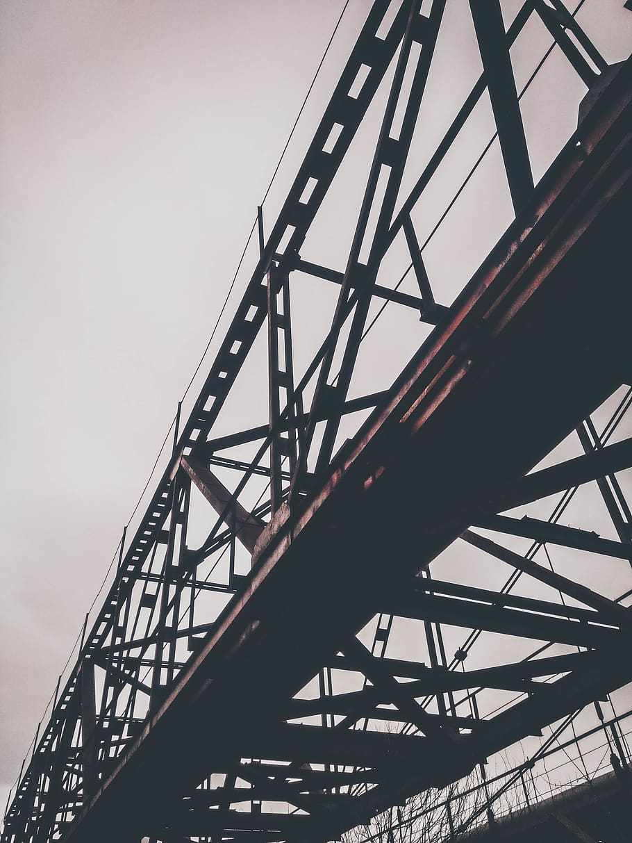 bridge, spring, sky, white, dark, built structure, architecture HD wallpaper