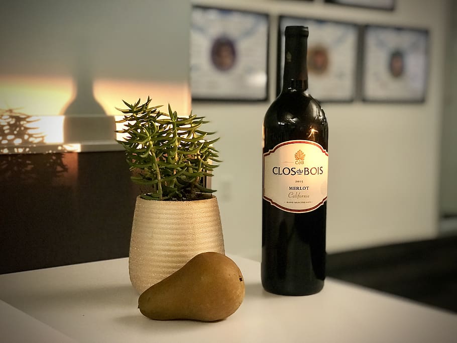 still life, bottle, container, indoors, wine bottle, christmas HD wallpaper
