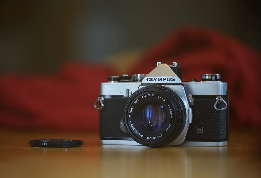 black and gray Olympus camera, electronics, photography themes HD wallpaper
