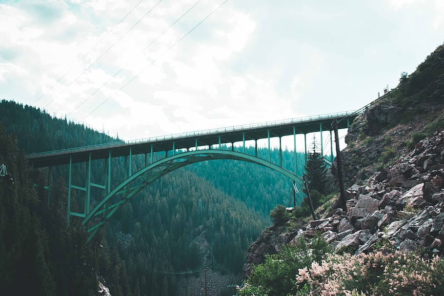 Selective Photography Of Bridge B, architecture, daylight, mountain HD wallpaper