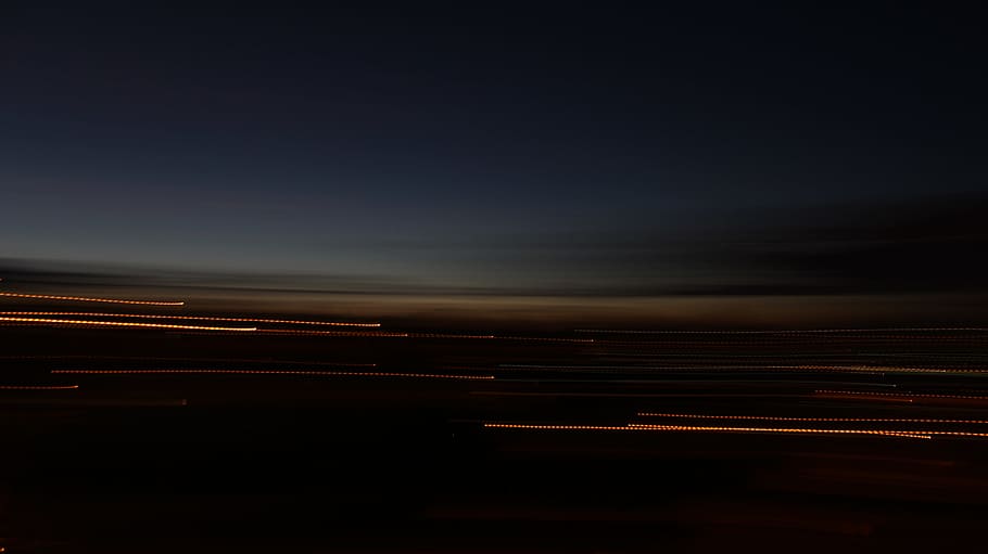 light, sky, motion, movement, line, long exposure, blur, road HD wallpaper