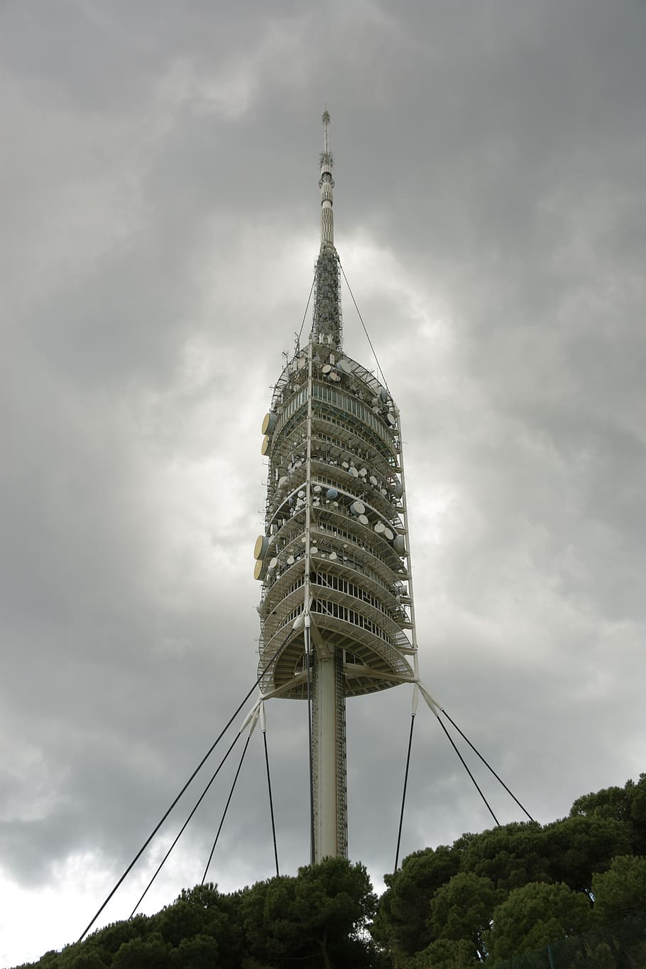 tower, communication, architecture, norman foster, barcelona