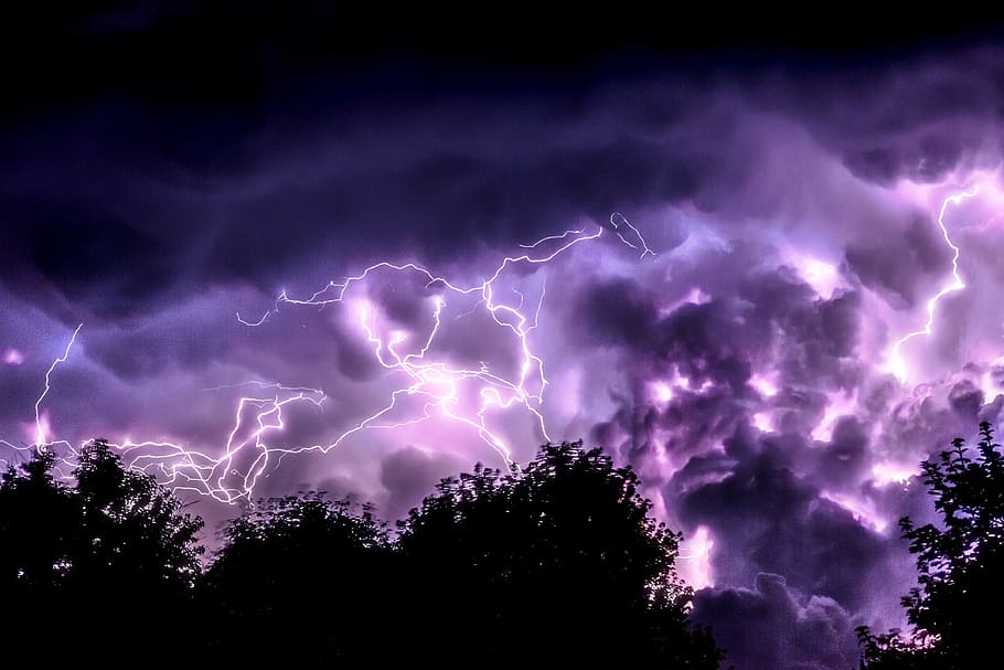lightning, dark, night, sky, clouds, cloud - sky, power in nature HD wallpaper
