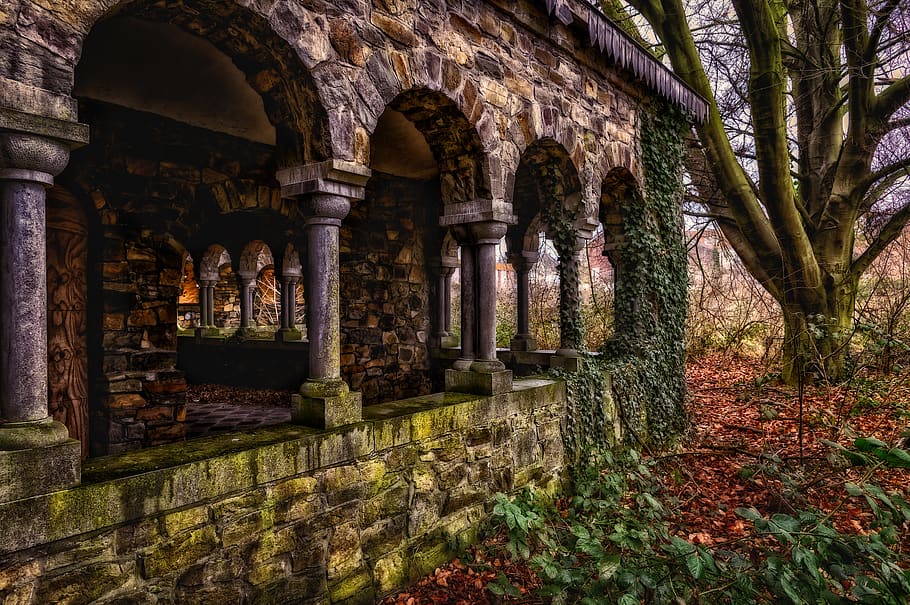 lost places, monastery, past, masonry, architecture, abandoned, HD wallpaper