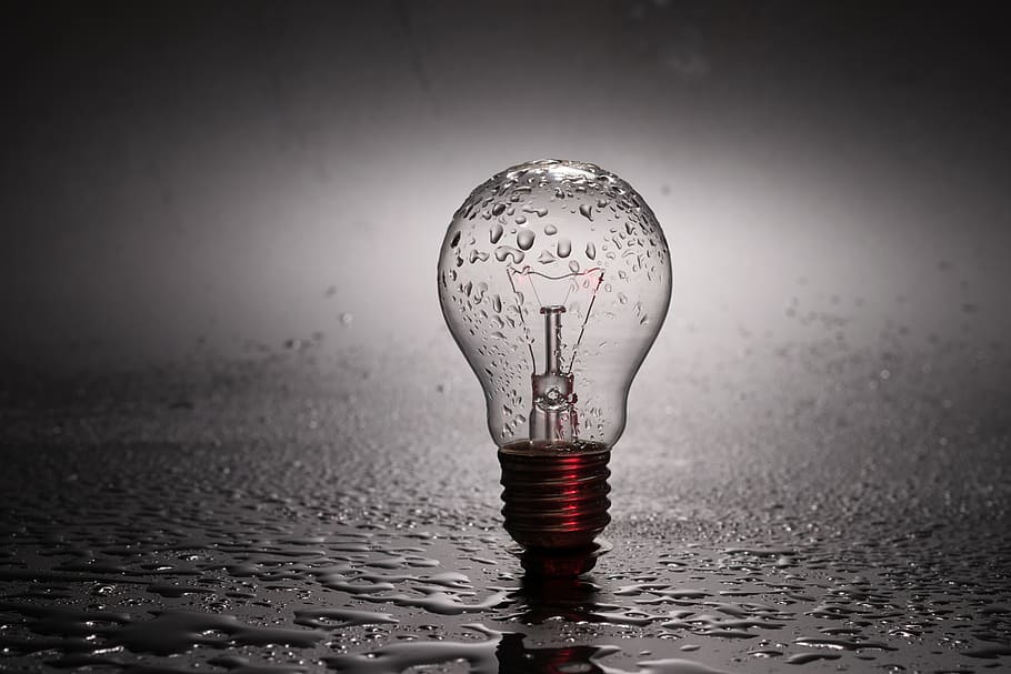 Clear Light Bulb With Water Dew, close-up, closeup, environment HD wallpaper