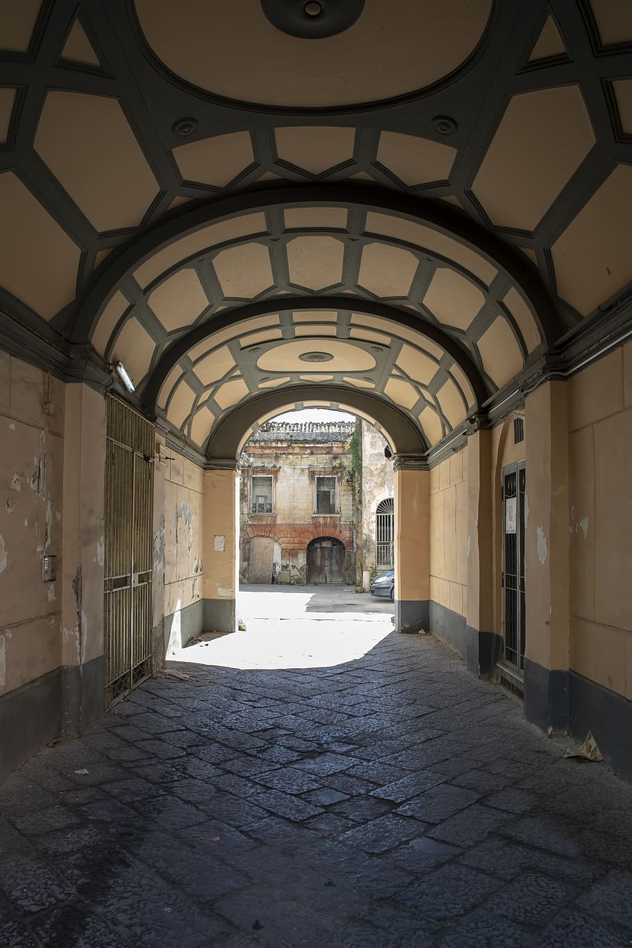 corridor, walkway, path, caserta, flooring, flagstone, italia HD wallpaper