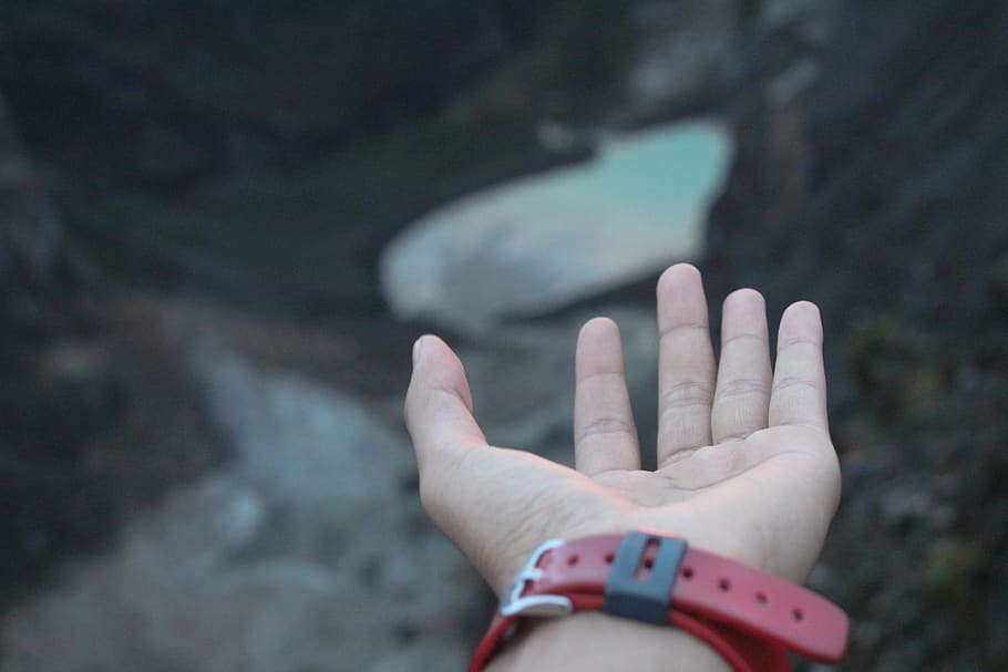 indonesia, mount cereme, human hand, human body part, one person HD wallpaper