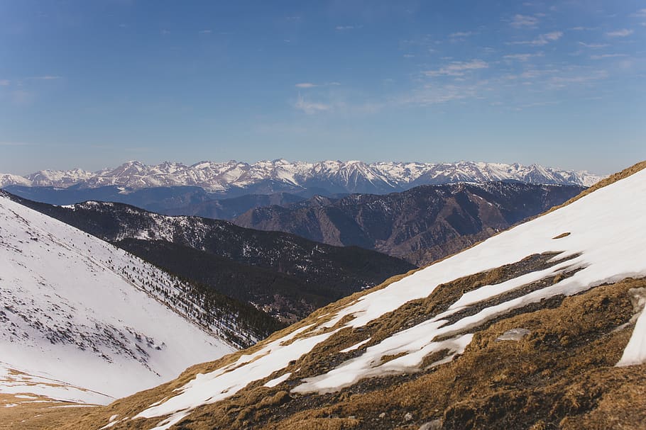 white snow covered mountain during day time, outdoors, nature, HD wallpaper