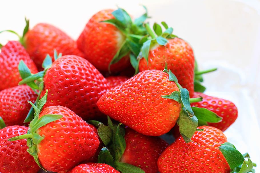 strawberry, strawberries, red, fruit, summer, healthy, season, HD wallpaper