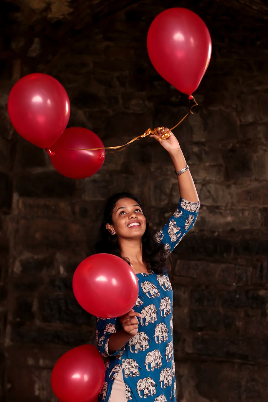 Holding Red Balloon Stock Photo - Download Image Now - Balloon