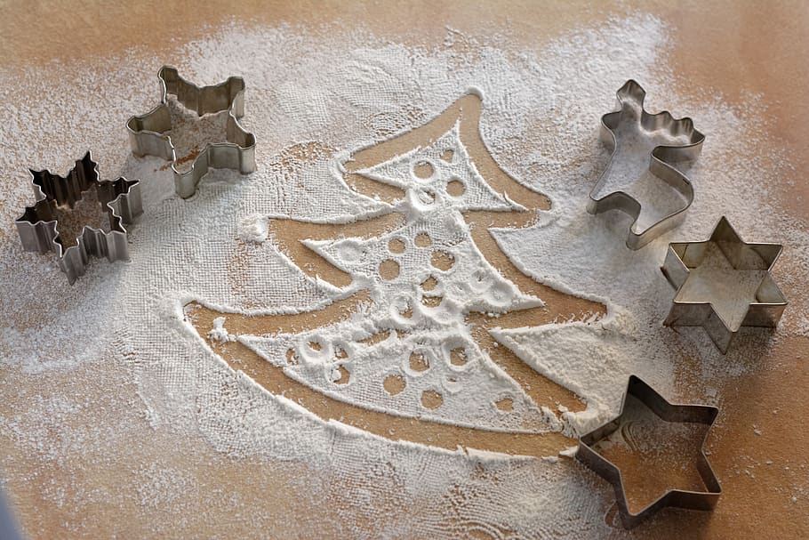 christmas, winter, shape, christmas tree, molds, cookie cutter, HD wallpaper