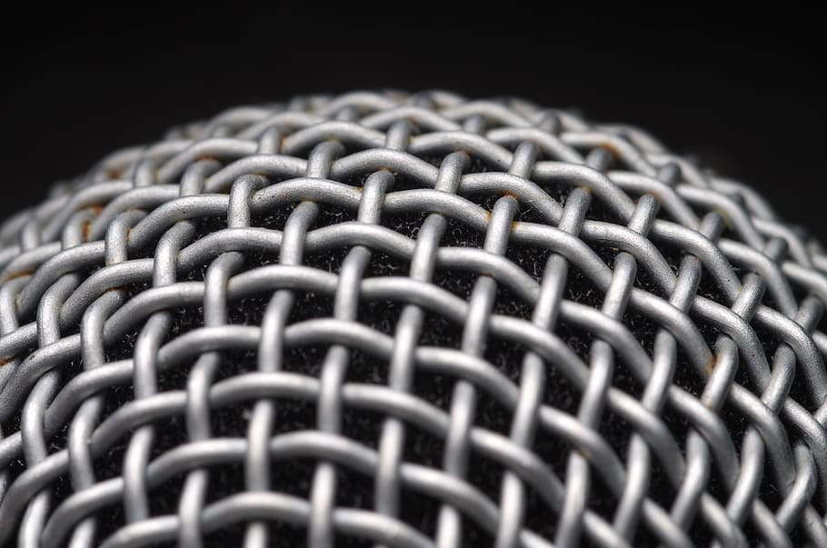 technology, microphone, close-up, black background, studio shot HD wallpaper