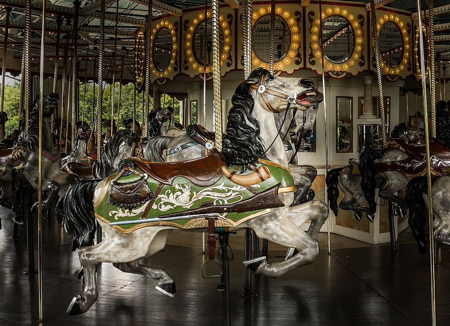 Online crop | HD wallpaper: horse, carousel, representation, arts