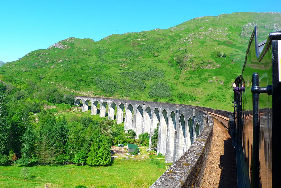 viaduct, glenfinnan, scotland, steam, train, highlands, travel, HD wallpaper
