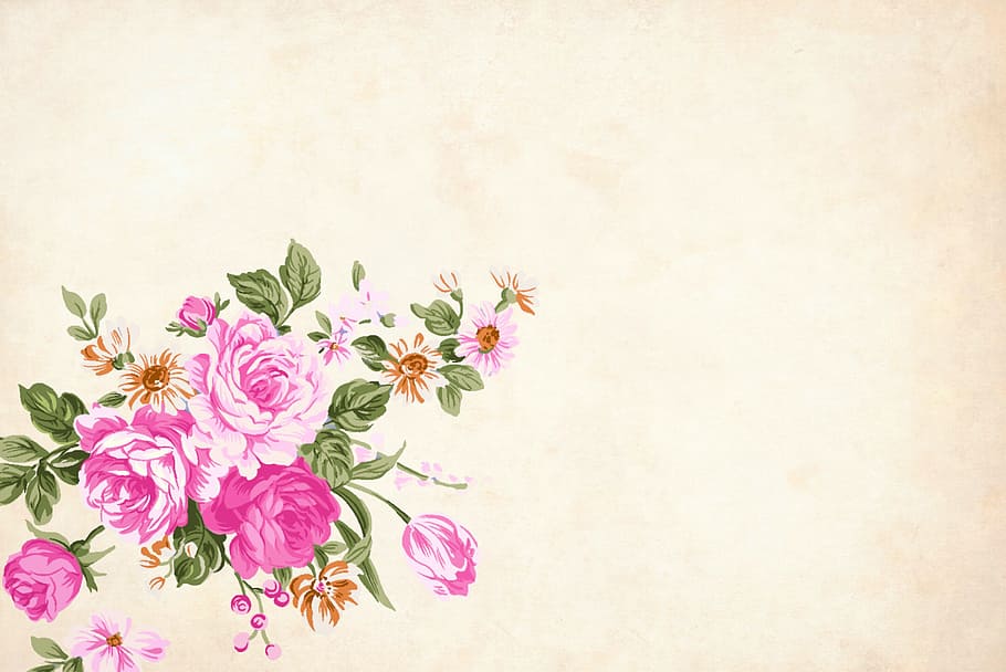 Flower background with copyspace, floral, border, garden frame, HD wallpaper