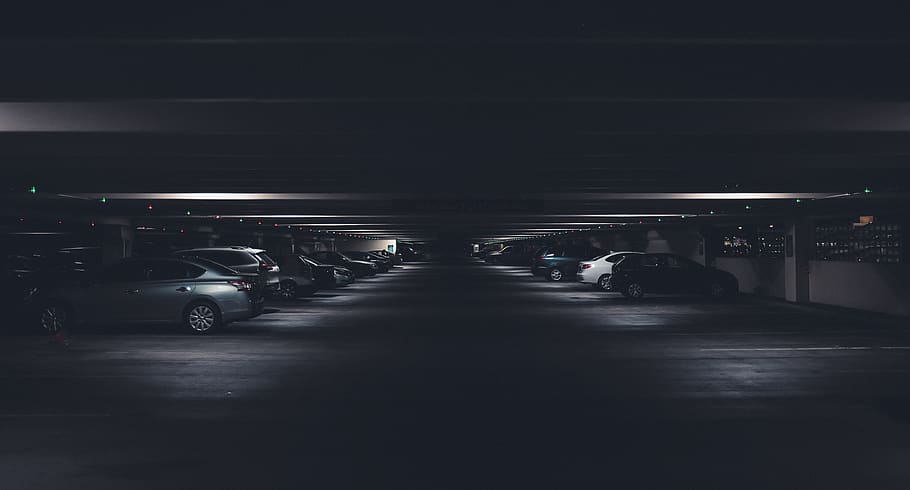 dark, ground, basement, car, vehicle, parking, transportation HD wallpaper