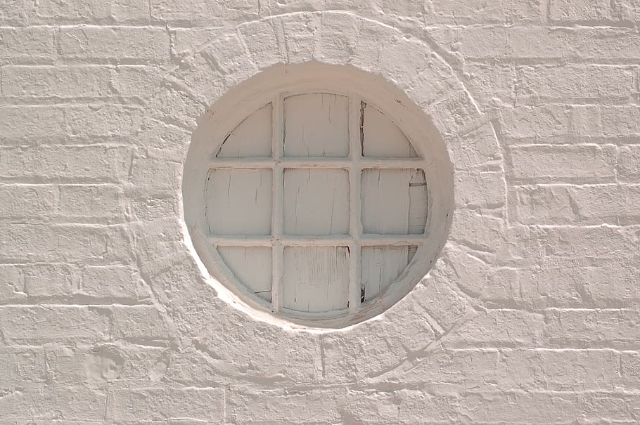 window, hole, tower, clock tower, building, architecture, wall HD wallpaper