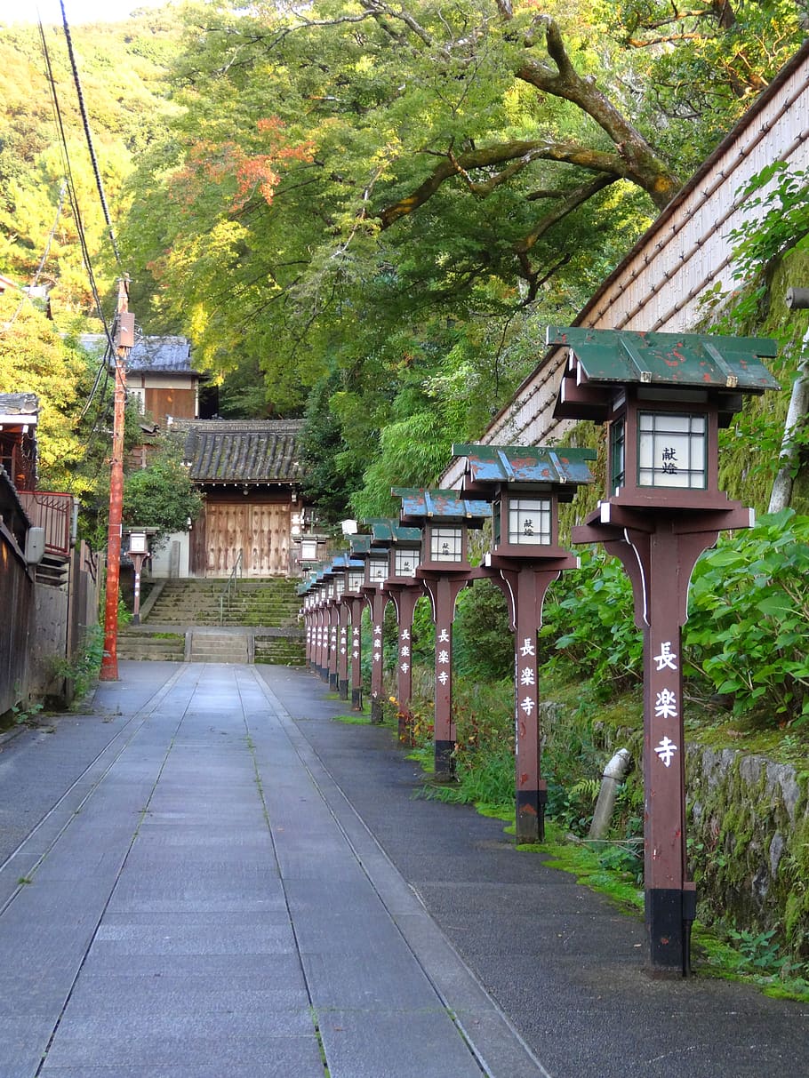 kyoto, japan, asia, temple, lanterns, architecture, built structure HD wallpaper