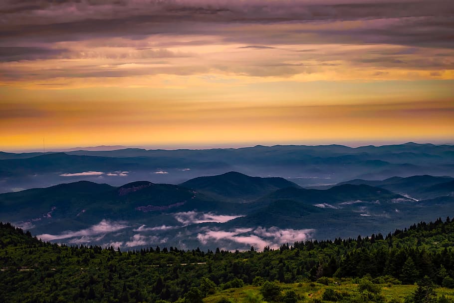 Scenic View of Mountains Against Cloudy Sky, beautiful, clouds HD wallpaper