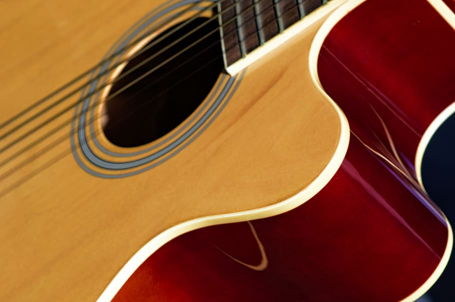 guitar, closeup, musical instrument, string instrument, arts culture and entertainment HD wallpaper