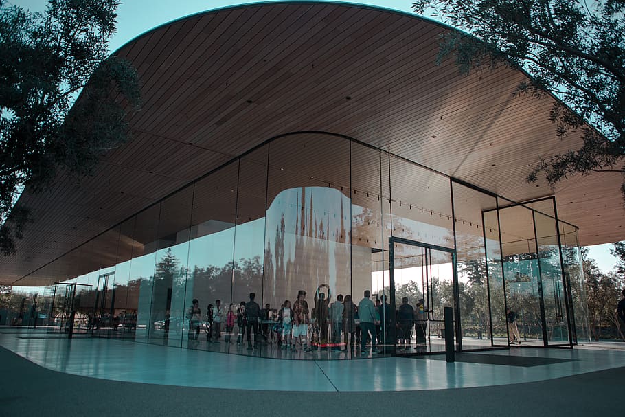 apple store, apple park, architecture, cupertino, built structure, HD wallpaper