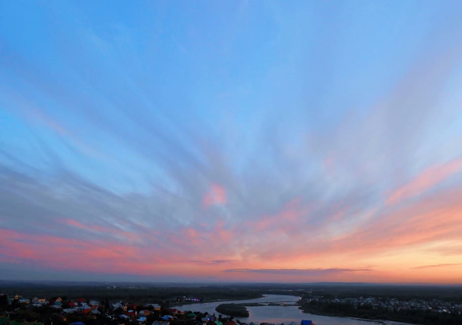sunset, scene, Ufa, dusk, sky, scenics - nature, cloud - sky HD wallpaper