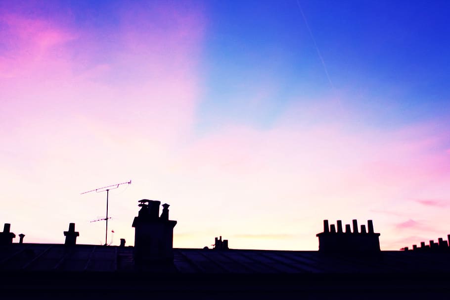 buildin, sky, pari, silhouette, architecture, building exterior HD wallpaper