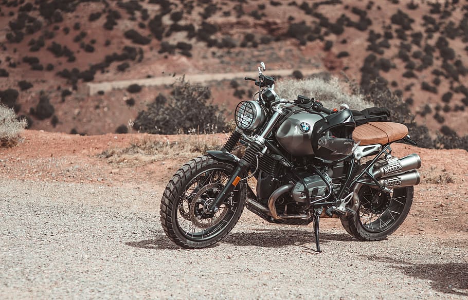 gray BMW motorcycle, transportation, mode of transportation, land vehicle HD wallpaper