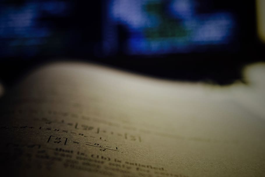canada, vancouver, maths, laptop, book, blue, white, bokeh HD wallpaper