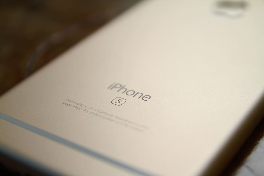 apple, 6s, gold, technology, phone, selective focus, text, close-up HD wallpaper