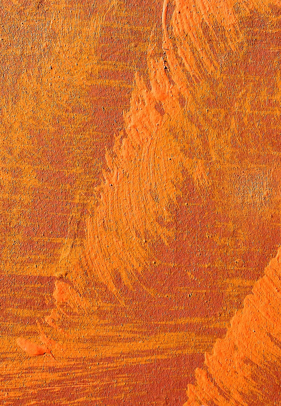 orange and brown painted wall, full frame, backgrounds, orange color HD wallpaper