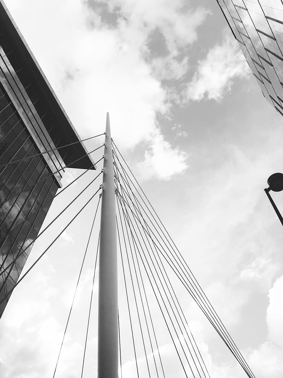 building, bridge, office building, tower, architecture, spire HD wallpaper
