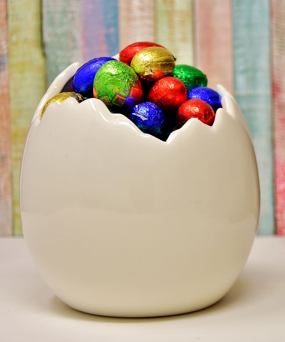 easter, chocolate eggs, colorful, easter eggs, colorful eggs HD wallpaper