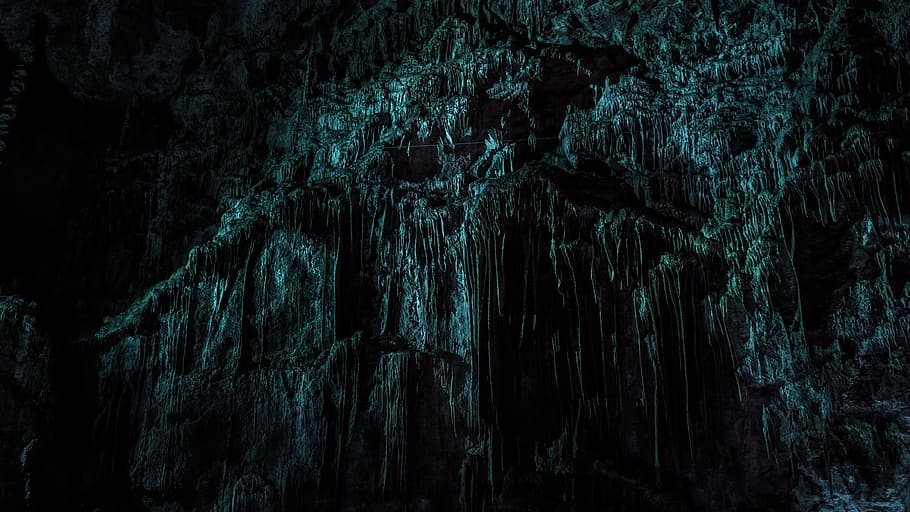 rock formation, cave, cliff, underground, dark, light, nature HD wallpaper