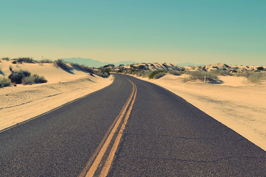 street, road, desert, dry, drought, lonely, alone, asphalt