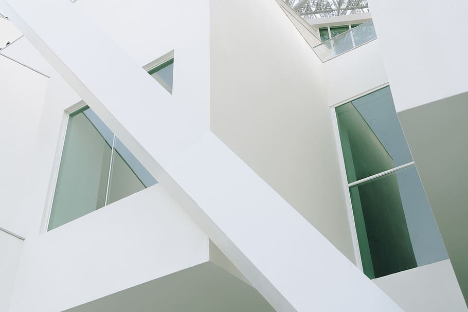 white concrete building, architecture, built structure, building exterior HD wallpaper