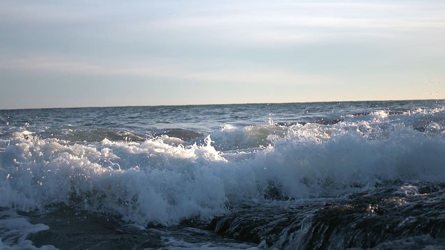 sea, water, beauty in nature, motion, wave, scenics - nature HD wallpaper