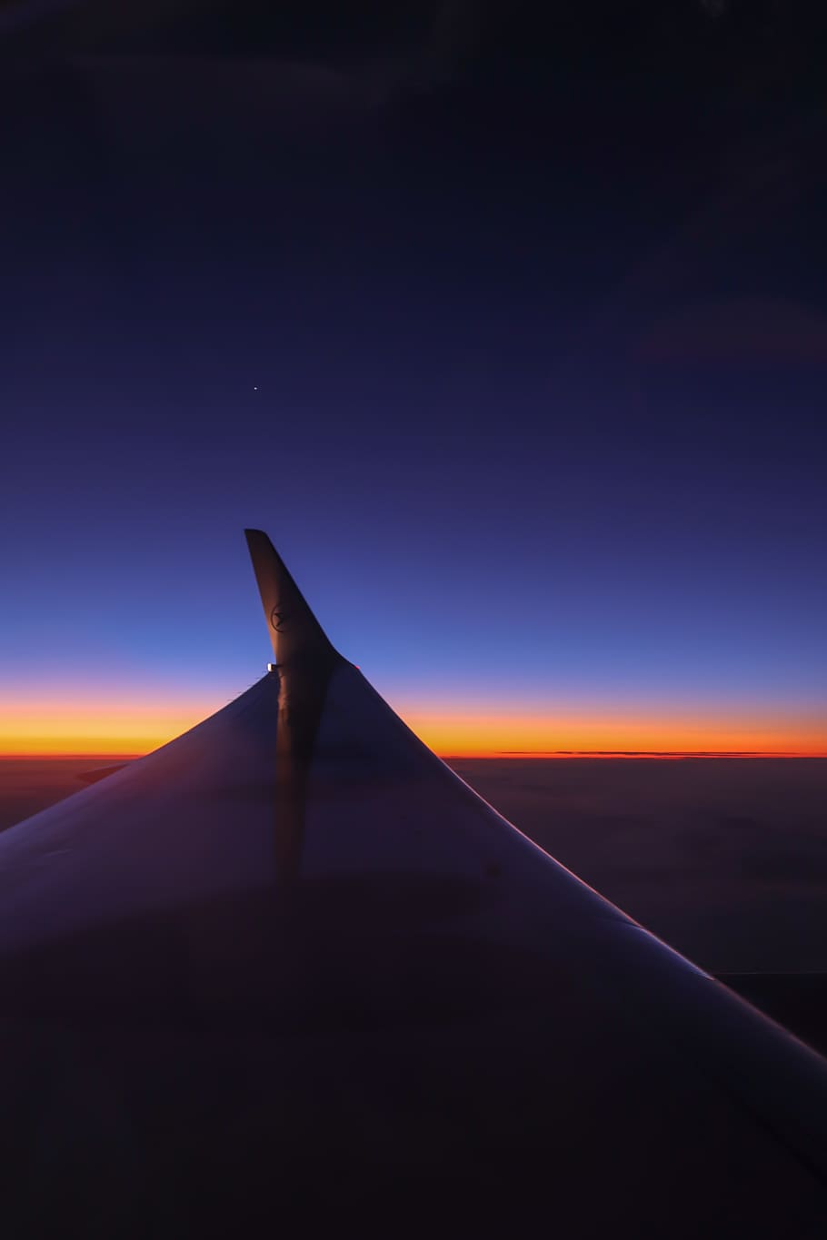 airplane in the sky at night