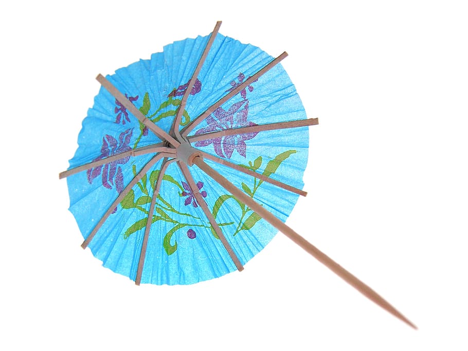 coctail, umbrella, isolated, stick, tropical, white, red, beverage HD wallpaper