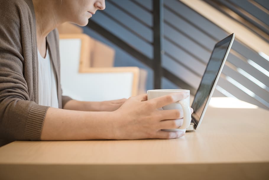 united states, memphis, computer, work, coffee, desk, one person HD wallpaper