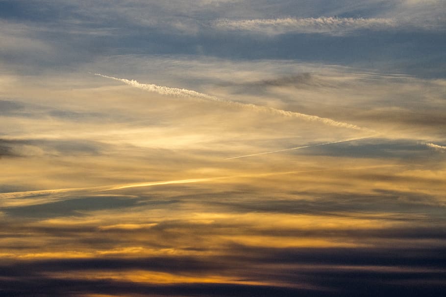 sky, sunset, clouds, nature, landscape, cloud - sky, beauty in nature HD wallpaper