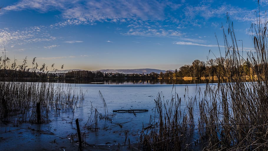 nature, lake, landscape, rest, clouds, water, sky, tranquility HD wallpaper