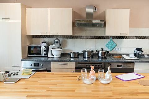 kitchen, bake, school kitchen, cook, course, appliance, household equipment HD wallpaper