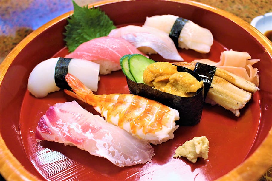 sushi, japanese food, travel, food and drink, seafood, healthy eating