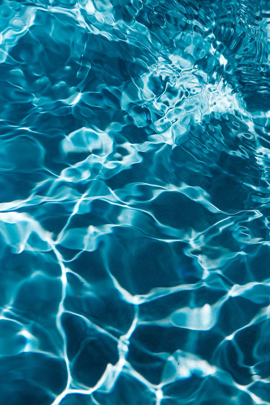 Wavy water surface in a swimming pool, wave, abstract, background HD wallpaper