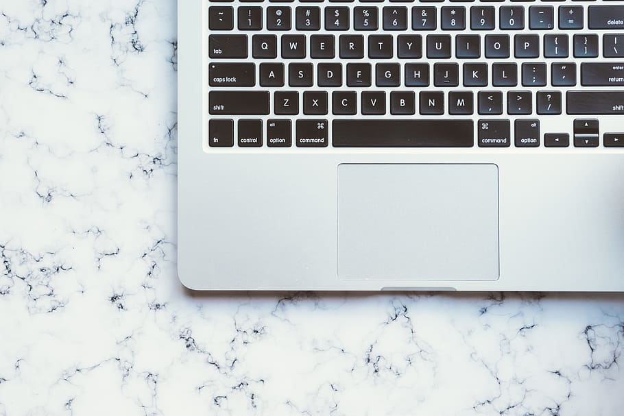 Silver Laptop Computer, black and-white, business, connection HD wallpaper