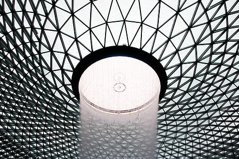 building, window, skylight, web, waterfall, architecture, geometric HD wallpaper