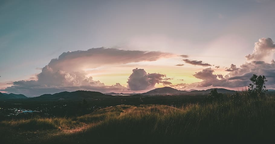 nature, outdoors, sky, cloud, sunrise, dusk, mountain, weather HD wallpaper